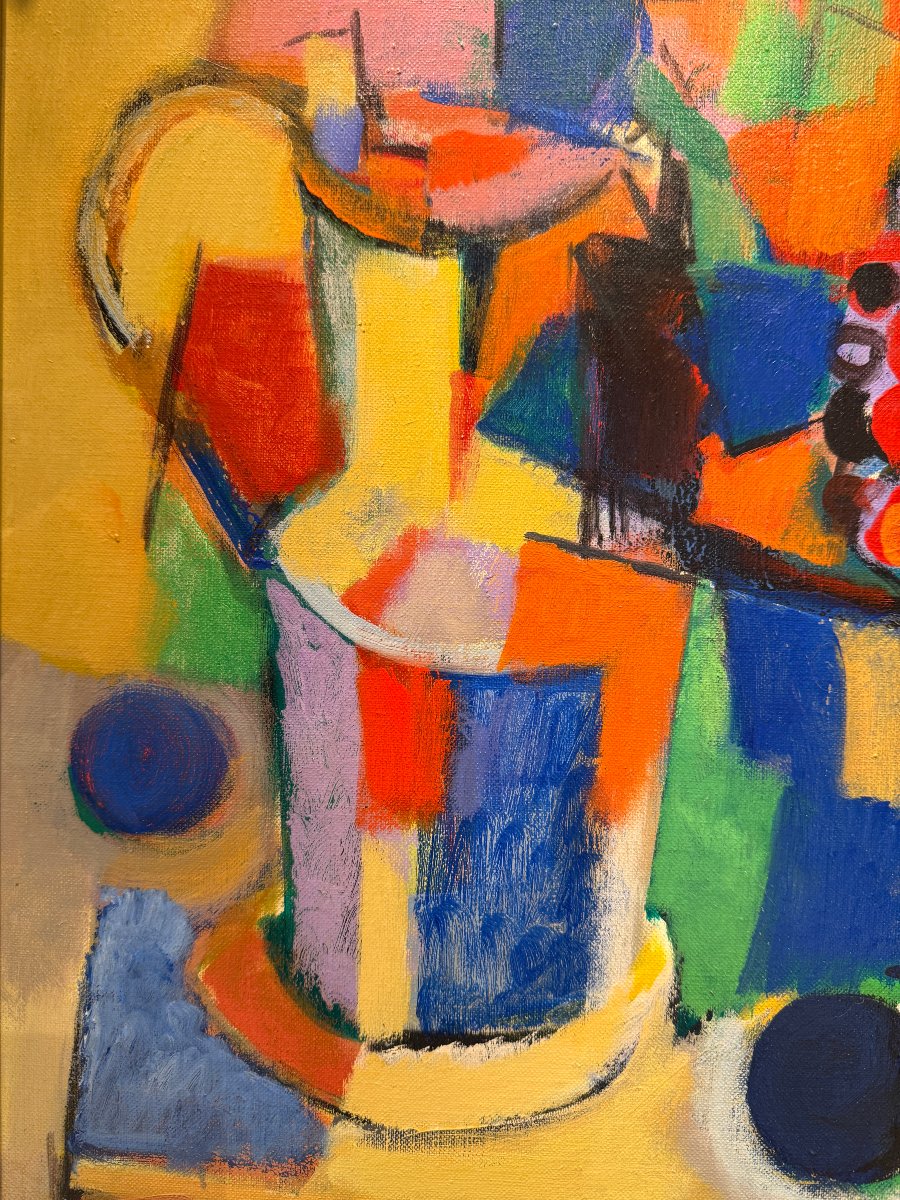 "Nature morte aux raisins" Jean CHEVOLLEAU (1924-1996)-photo-3