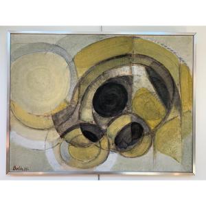"Composition Abstraite" de Gustav Bolin (1920-1999)