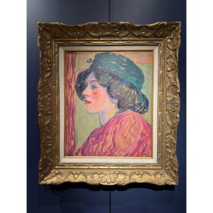 "Portrait de femme" de Charles BICHET (1863-1929) Daté au dos 1913
