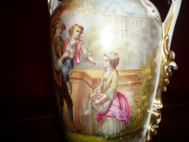 Vase En Porcelaine De Limoges d'époque Fin XIXème Siècle-photo-4