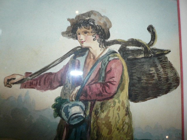 Watercolor "young Italian Shepherd" Anonymous Work Of XIXth Century.-photo-4