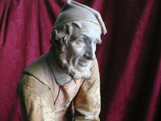 Terracotta Sculpture Signed A. Kuhne Of 19th Century Era-photo-2