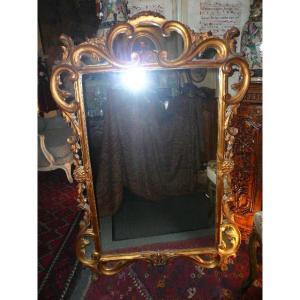 Miroir à Parcloses De Style Louis XV d'époque Fin Du XIXème Siècle
