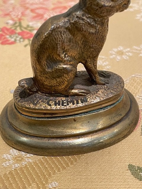 bronze lièvre de V. Chemin-photo-4