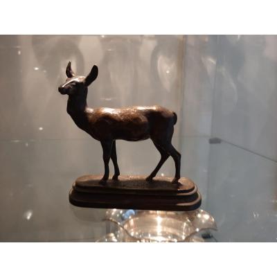 Bronze "hind" Signed Vidal l'Aveugle 