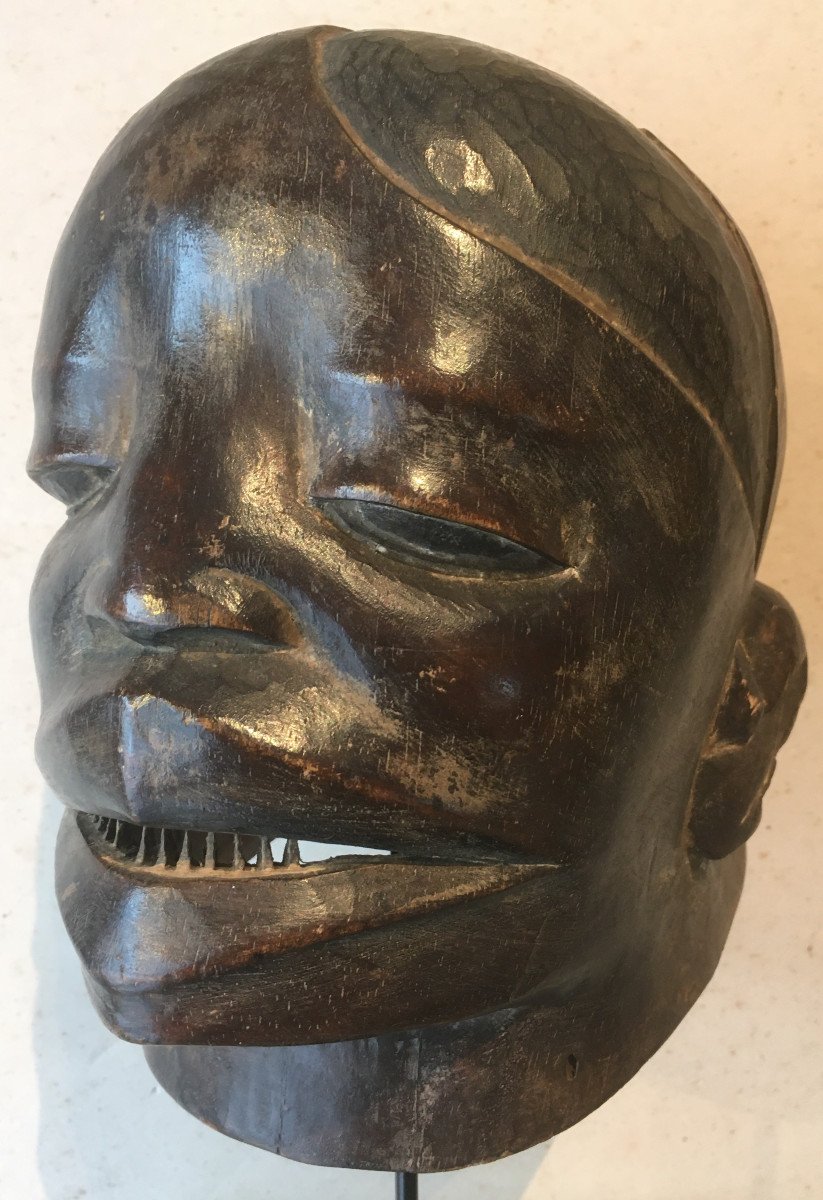 Masque Heaume Rituel Lipiko En Bois Makonde. Afrique De l'Est, Mozambique Tanzanie.