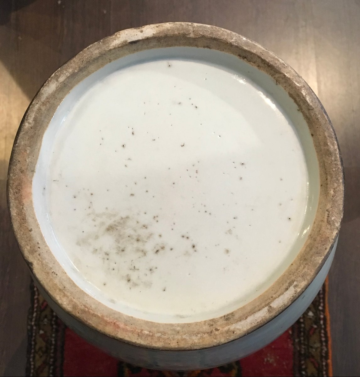 Large Porcelain Vase Known As A "de Sol" Vase, Decorated With Sages And Poems. China, Late 19th/early 20th Century-photo-5