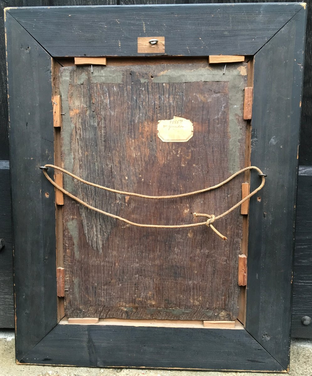 Oil On Oak Panel, Christ On The Cross. Flanders, Late 16th Century. -photo-3