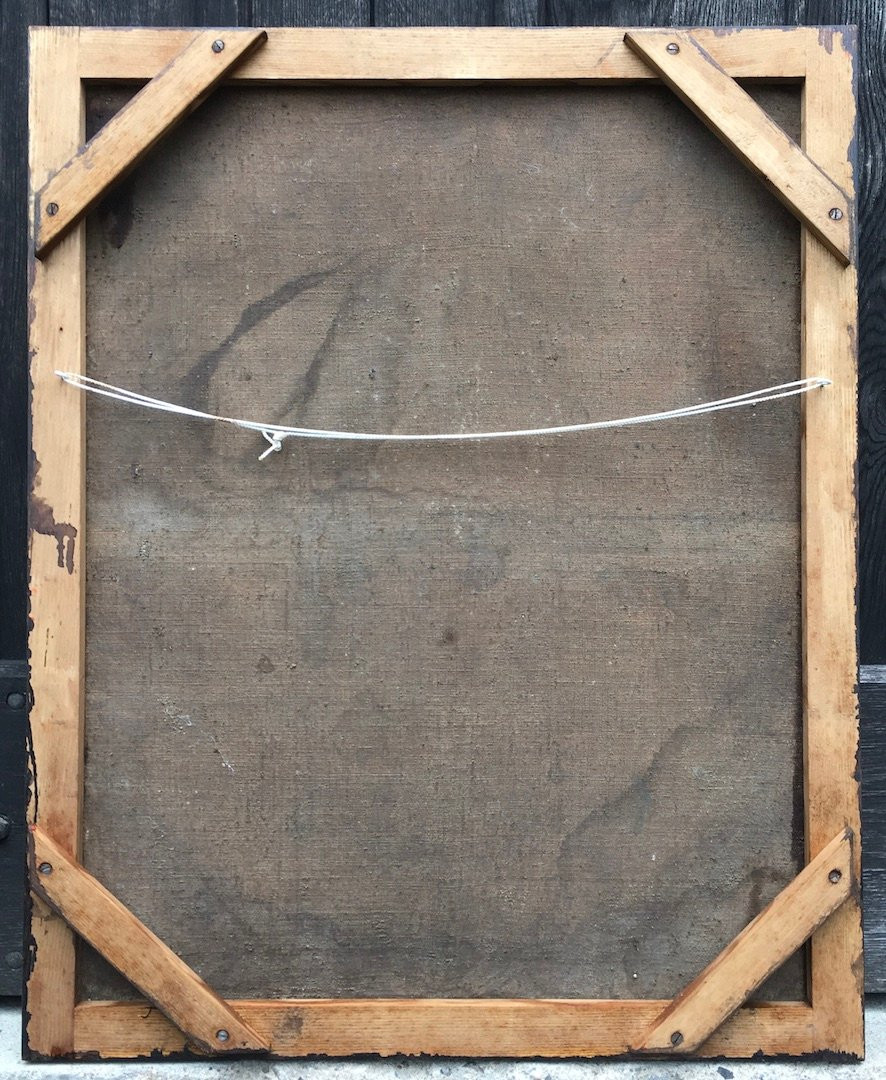 Oil On Canvas. Veterinarian Holding A Flaming Knife With Animals. France, Late 18th Century. -photo-4