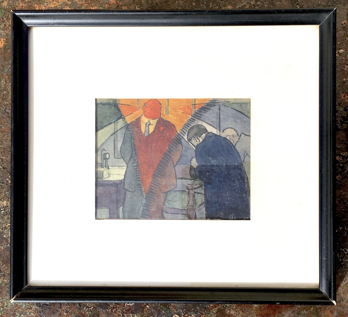 Watercolor Drawing In The Style Of Paul Iribe Or Luc. France, First Half Of The 20th Century. -photo-2