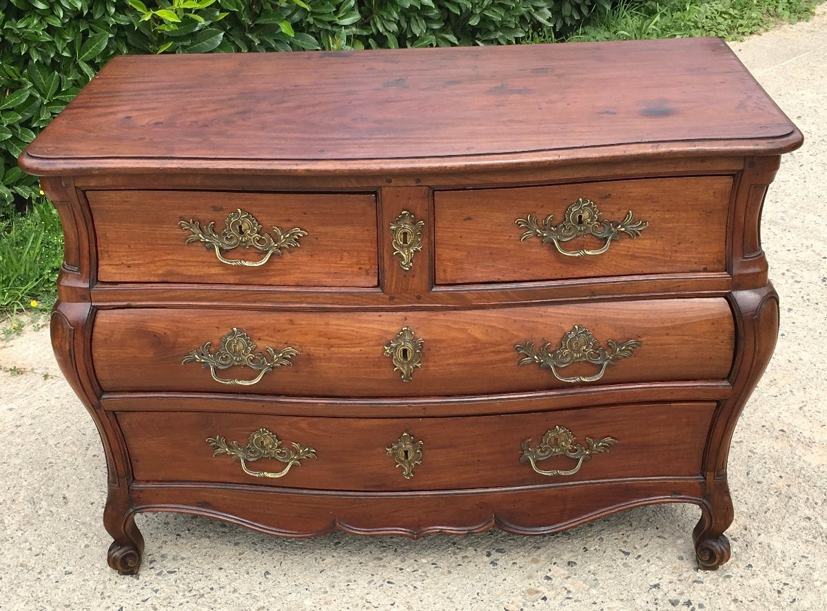Chest Of Drawers In Bordeaux Mahogany. France, Early 18th Century. -photo-3