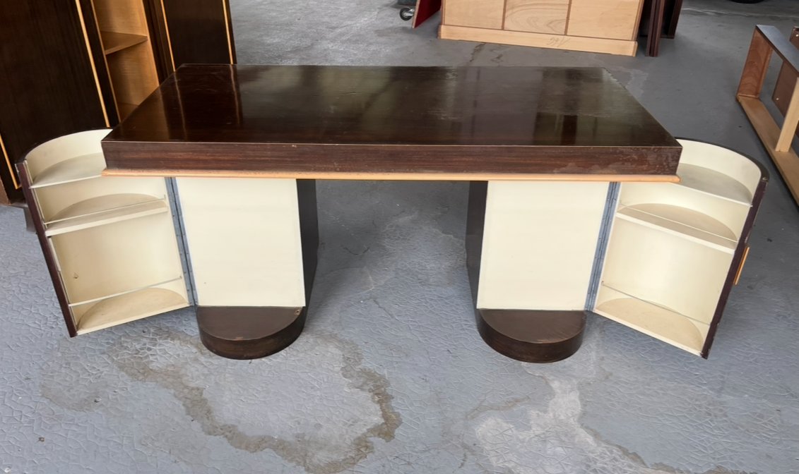 Bureau bar  Art Déco en palissandre et citronnier. France milieu XXe siècle.-photo-4