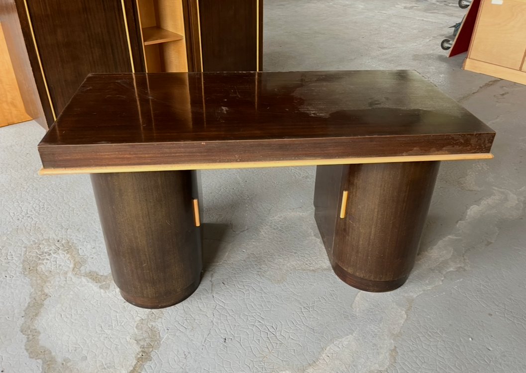 Bureau bar  Art Déco en palissandre et citronnier. France milieu XXe siècle.-photo-3