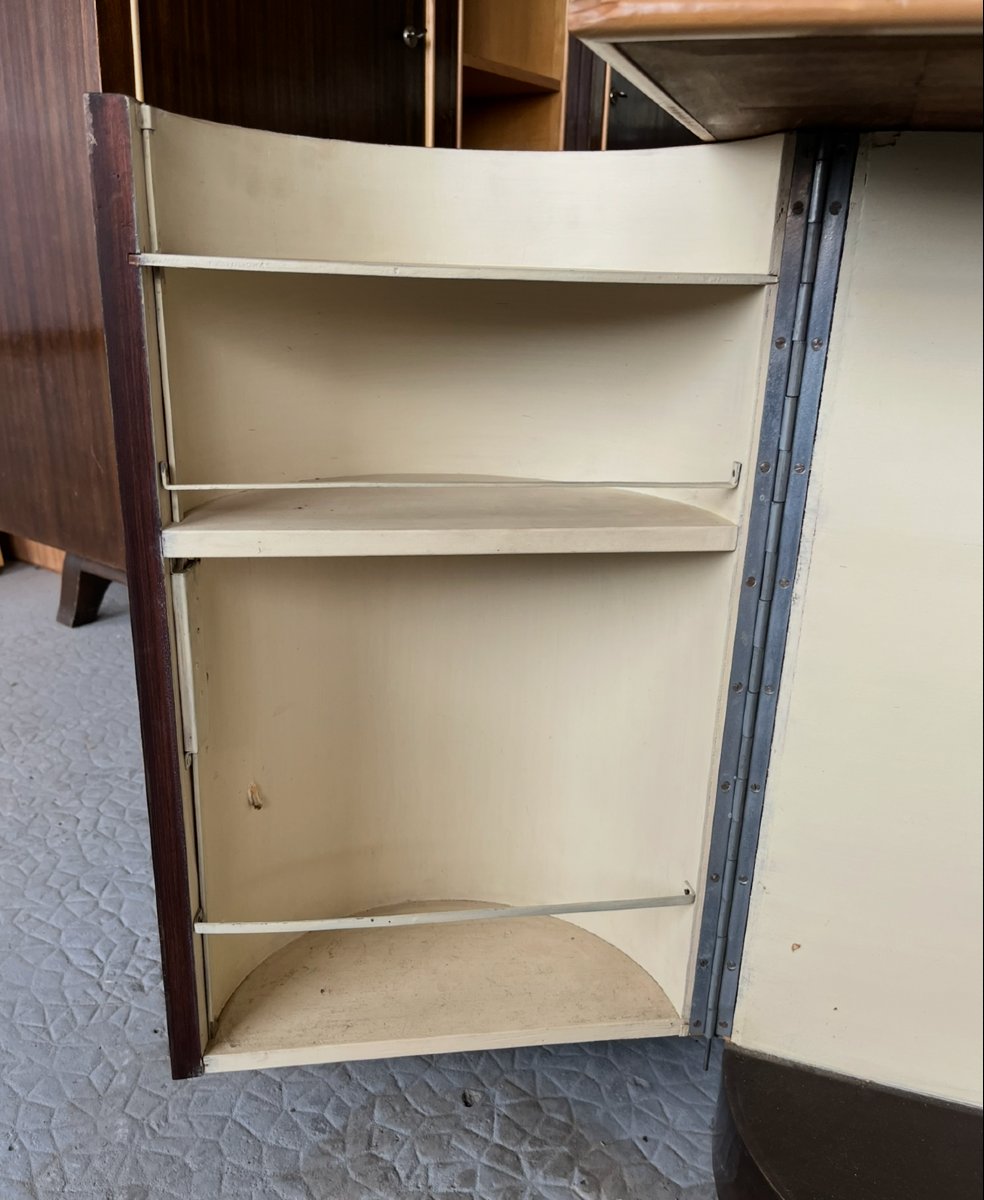 Bureau bar  Art Déco en palissandre et citronnier. France milieu XXe siècle.-photo-4