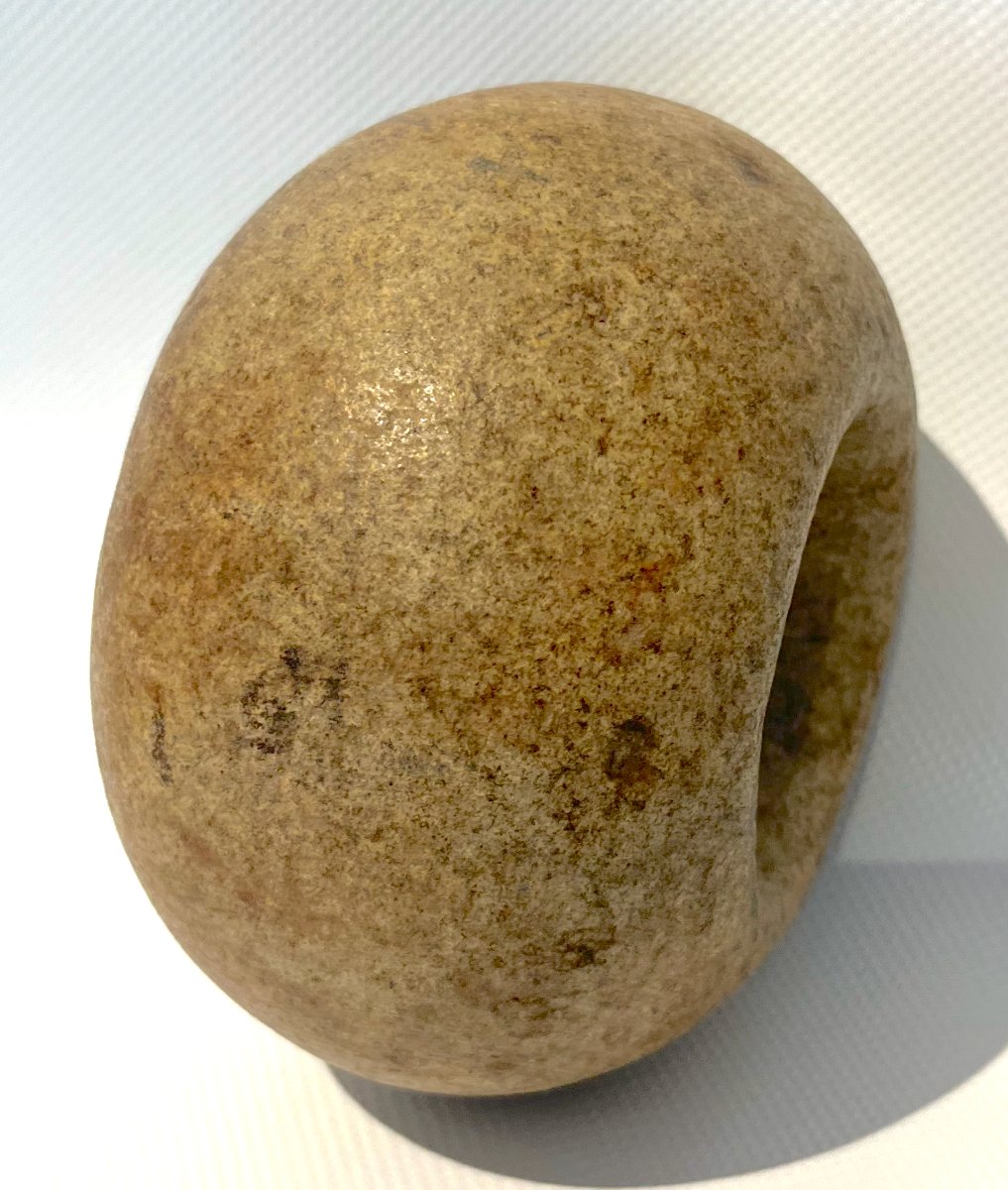 Pre-columbian Weapon Or Digging Tool In Granite. Inca, Peru 13th - 15th Century.-photo-3