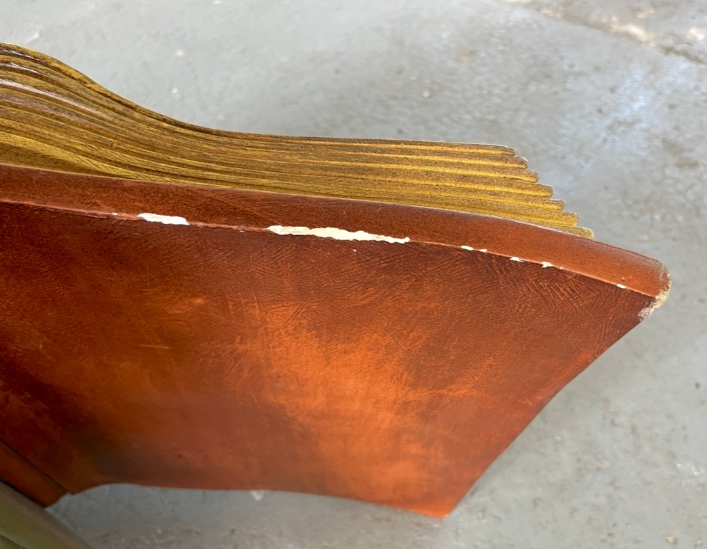 Coffee Table With Bizauté Glass Top, Book-shaped Ceramic Base. France, 20th Century.-photo-4