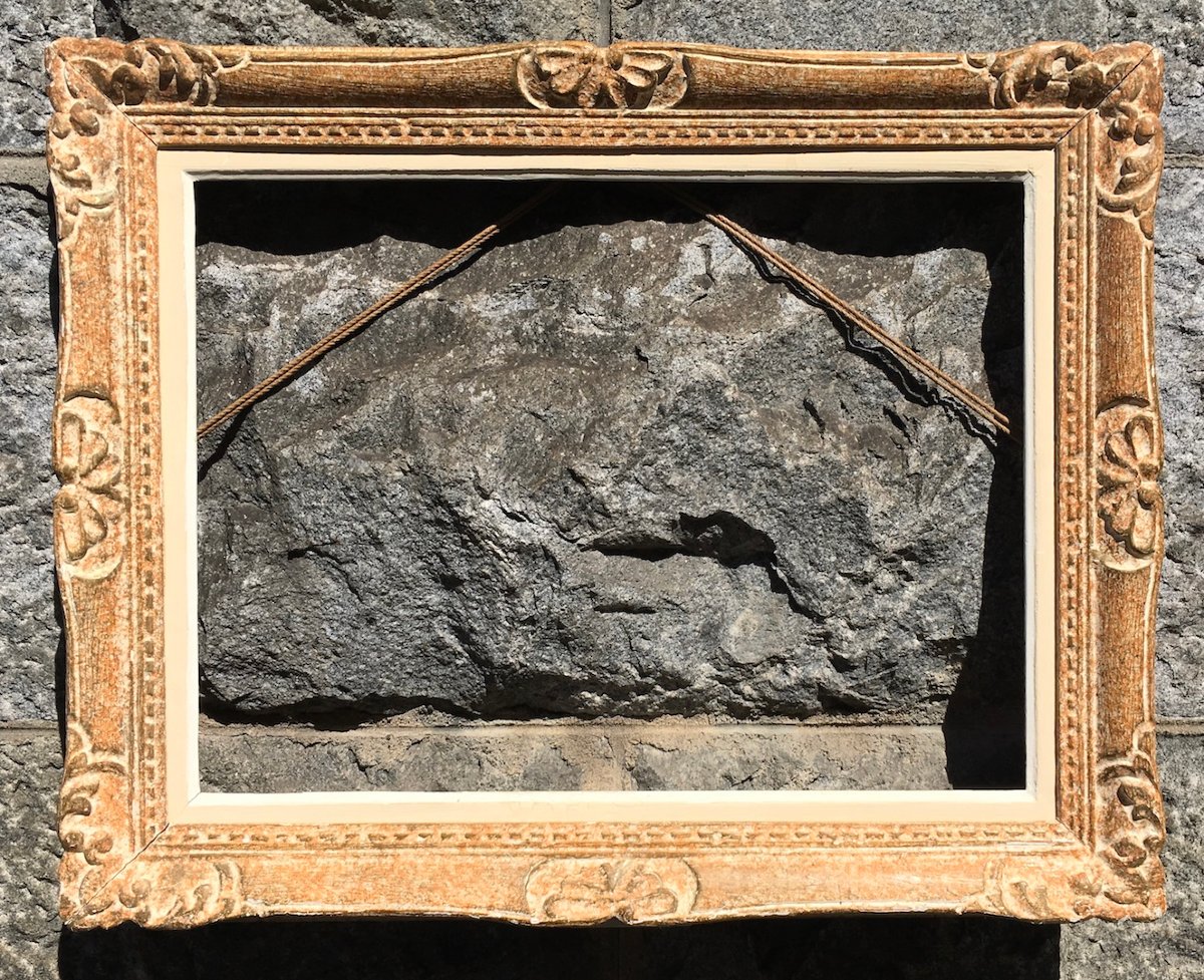 Montparnasse-style 12p Frame Made Of Carved Wood With Its Original Light Patina. Mid-20th Century. -photo-4