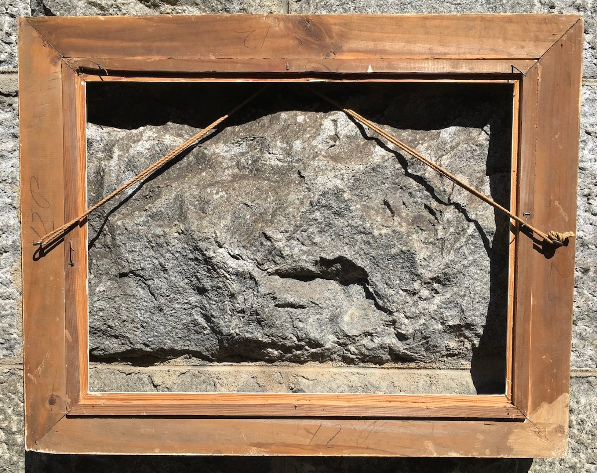 Montparnasse-style 12p Frame Made Of Carved Wood With Its Original Light Patina. Mid-20th Century. -photo-1
