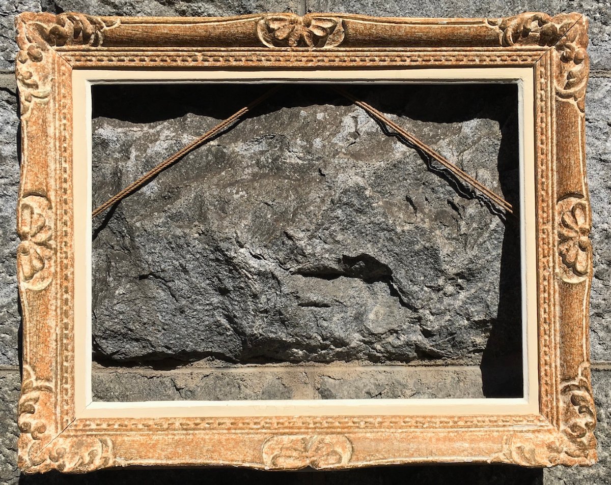 Montparnasse-style 12p Frame Made Of Carved Wood With Its Original Light Patina. Mid-20th Century. -photo-2