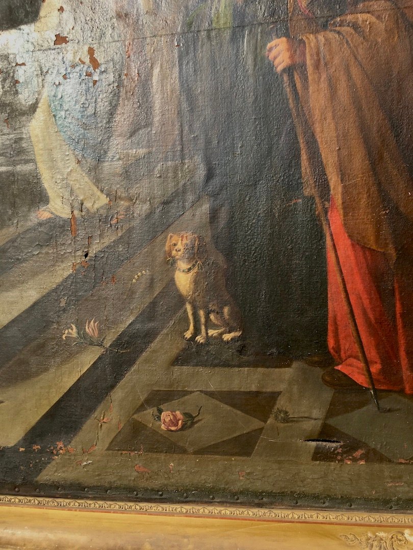 Large Oil On Canvas, "the Presentation Of The Virgin In The Temple." France, Early 17th Century-photo-4