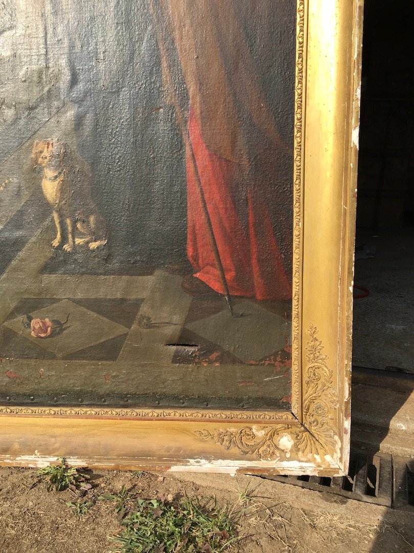 Large Oil On Canvas, "the Presentation Of The Virgin In The Temple." France, Early 17th Century-photo-4