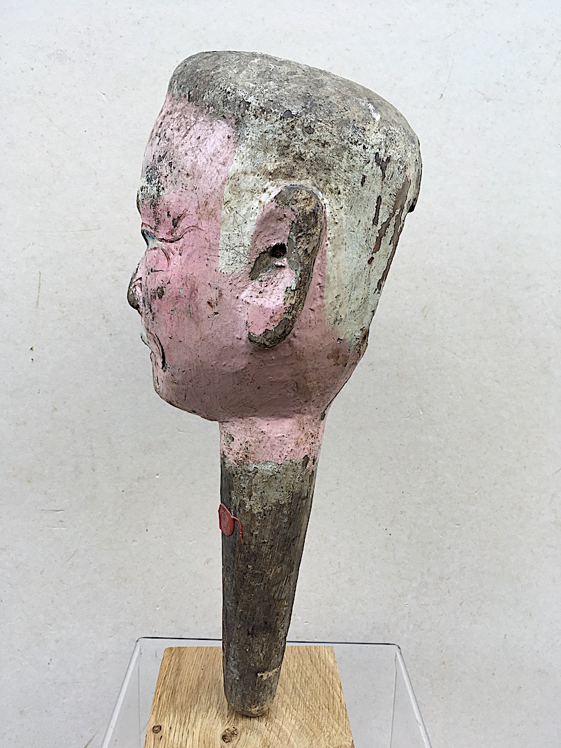 Statue Head Dynasty Qing. China19th Century.-photo-4