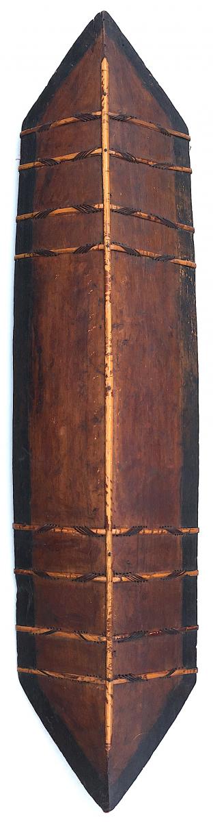 Iban Shield Wood And Rattan, Dayak. Kalimantan Borneo. Early 20th Century.
