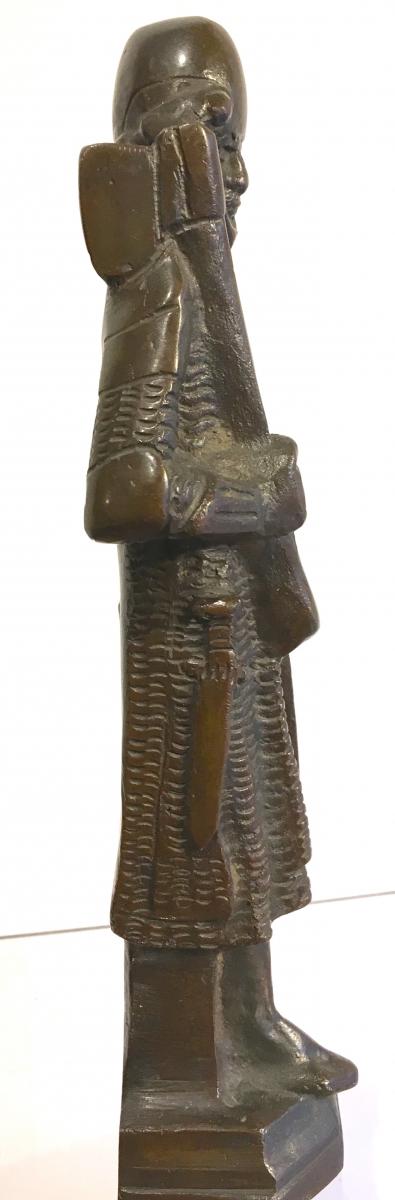Bronze Knight Godefroy Of Bouillon Holy Cross Of Jerusalem. France.-photo-3