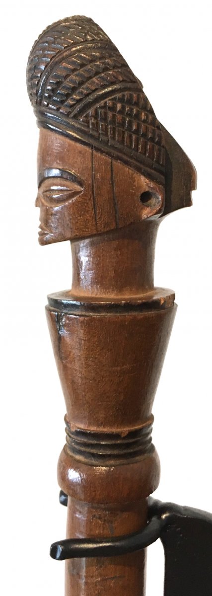 Spatule cuillère Lunda Ou Luena. Bois à Patine Claire. Rdc - Angola. Milieu XXe Siècle.  -photo-4