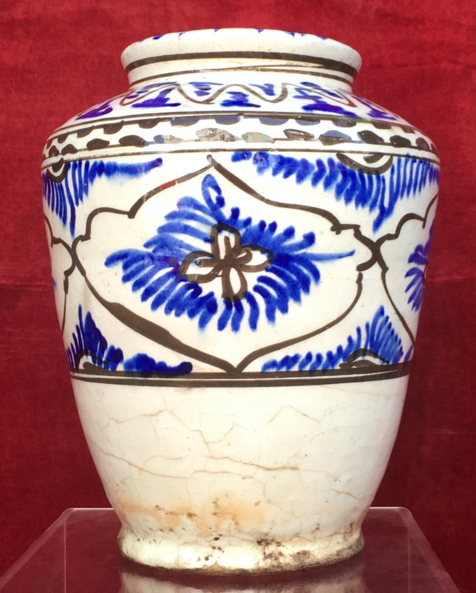 Persian Ceramic Vase, Qajar (kadjar), Middle East, Persia (iran). 18th Century.