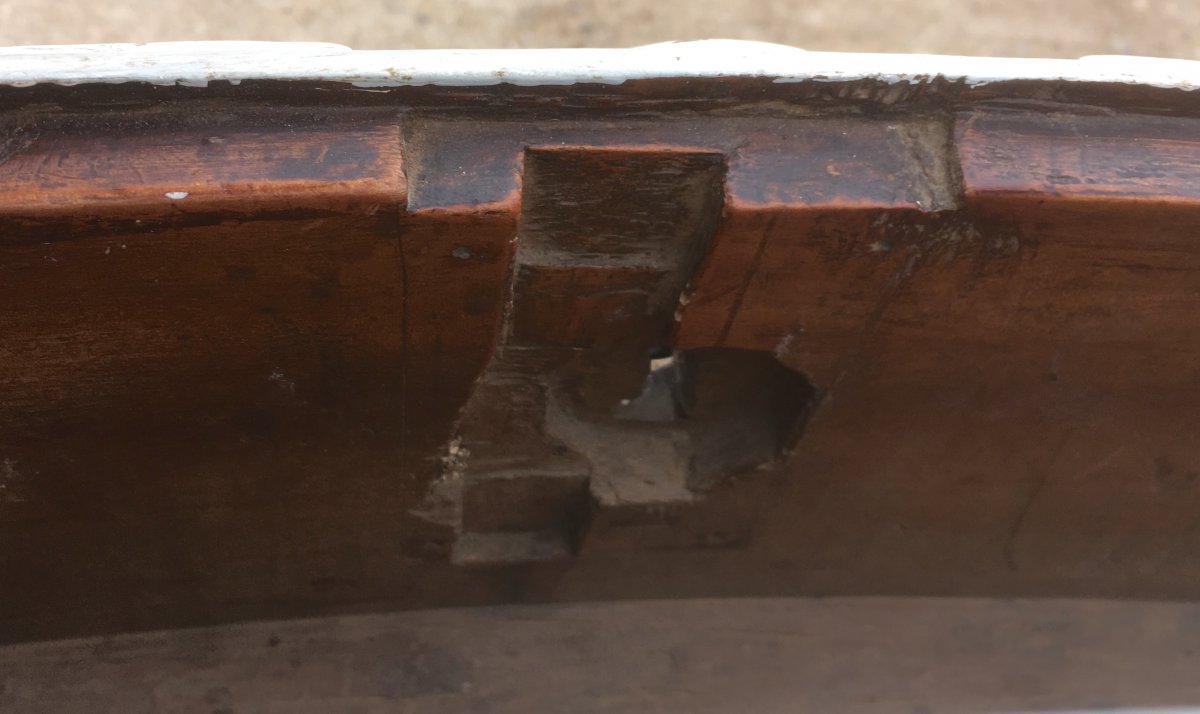 Commode Galbée Sur Les Trois Faces d'époque Louis XV. Cerisier Laqué. France  XVIIIe Siècle. -photo-5