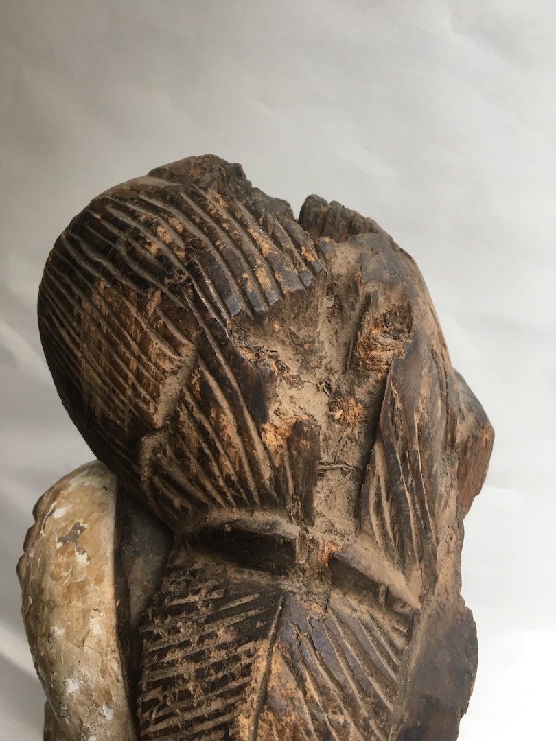 Masque Okuyi De Cérémonie Funéraire. Bois Tendre Et Kaolin. Pounou, Gabon. Début Du XXe Siècle-photo-6