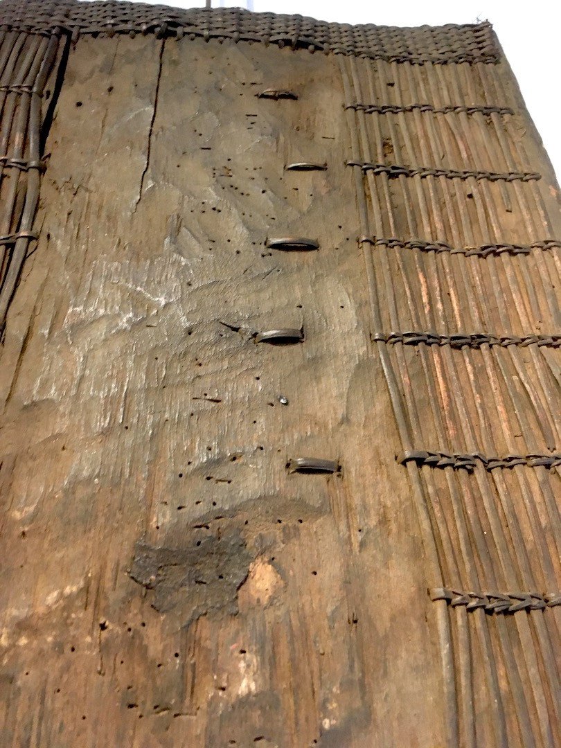 Topoké Wooden, Bamboo And Rattan Shield. Central Africa, Drc. Early 20th Century.-photo-6