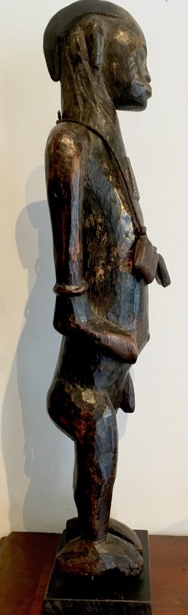 Senufo Wooden Statue With Dark Patina. Republic Of Ivory Coast, Early 20th Century.-photo-2