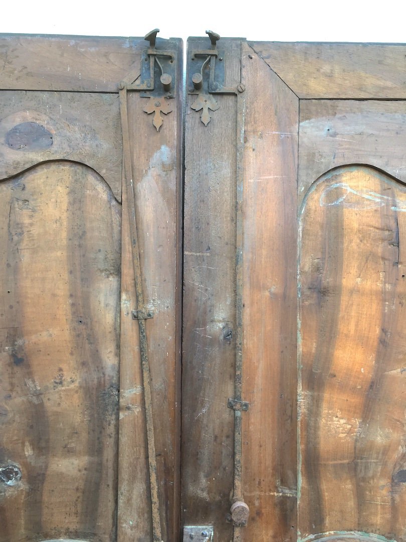 Pair Of Large King Louis XV Walnut Doors. France Mid 18th Century.-photo-6