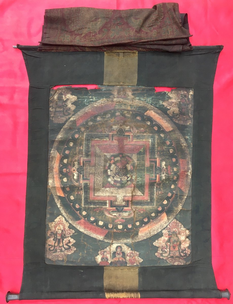 Tangka Mandala Nepal Tibet 18th Century.
