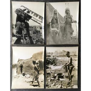 11 grandes photographies ethnographiques, 18 x 24cm, Afrique de l'Ouest années 1950 - 1960 . 