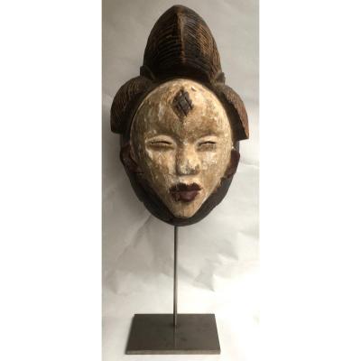 Okuyi Mask For Funeral Ceremony. Softwood And Kaolin. Pounou, Gabon. Early 20th Century