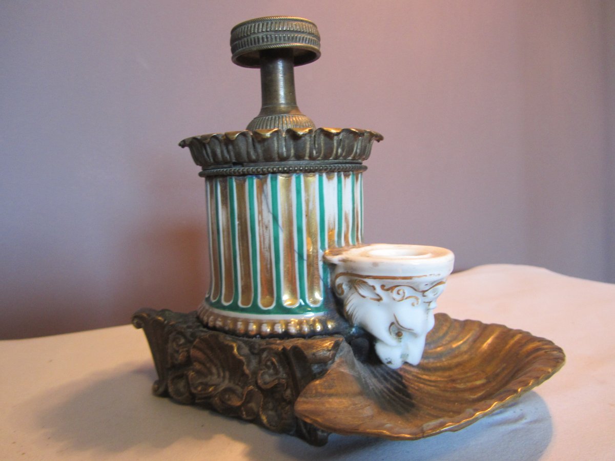 Pumpsystems Boquet Patented Inkwell, 19th Century / 1839