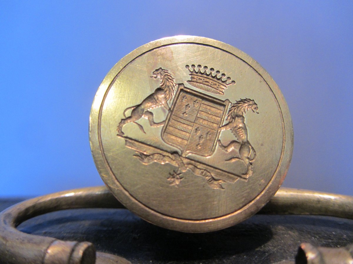 GRAND SCEAU ANCIEN / BLASON/ COURONNE COMTALE DEBUT 19 ème SIECLE
