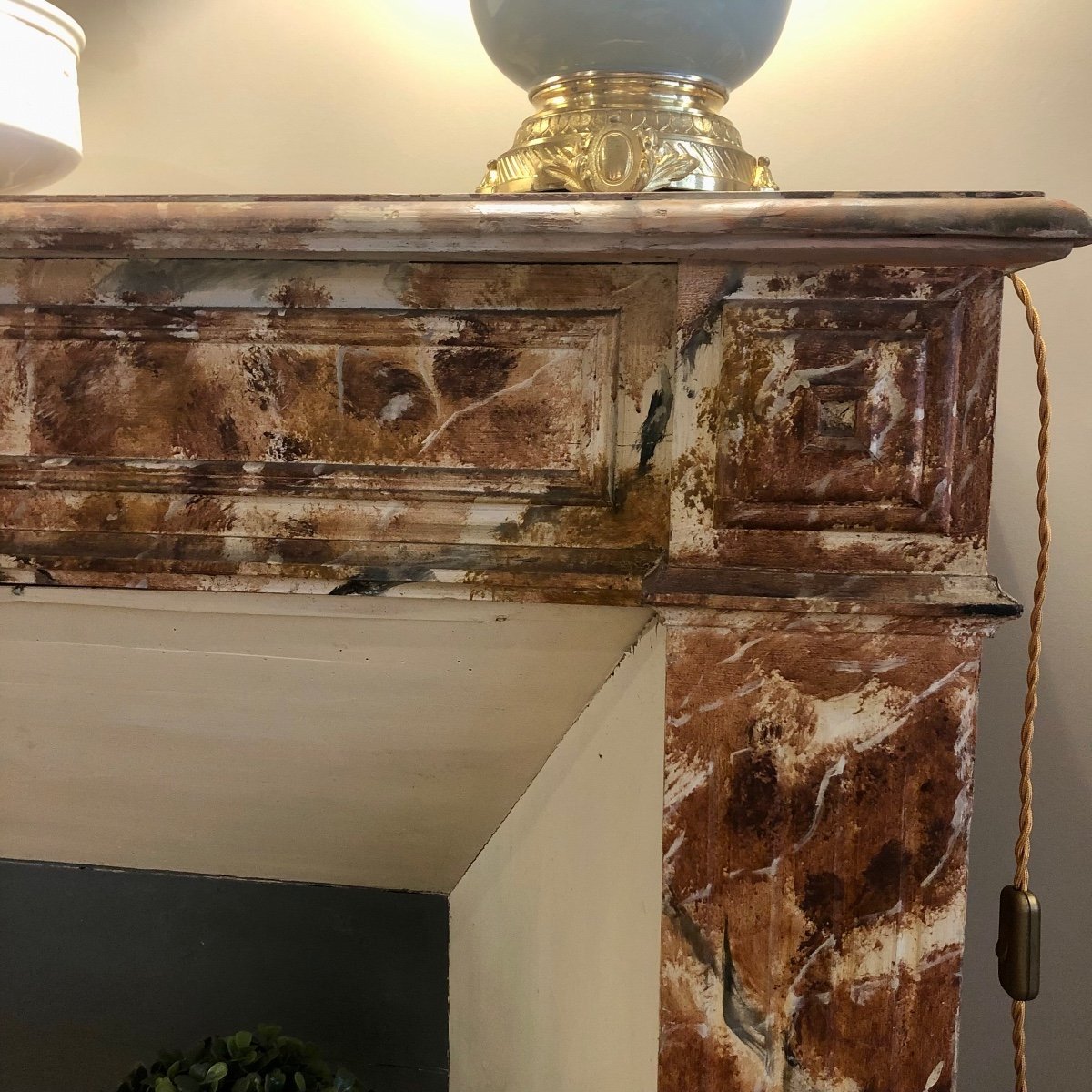 Louis XVI Style Wooden Mantel-photo-5