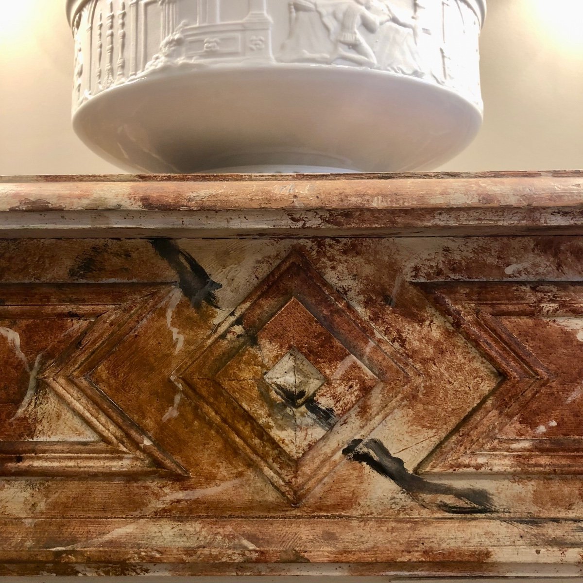 Louis XVI Style Wooden Mantel-photo-8