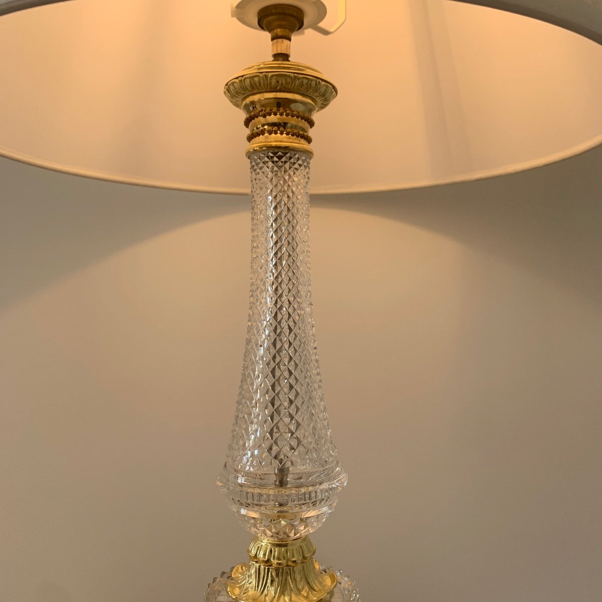 Crystal Lamp And Gilt Bronze-photo-3