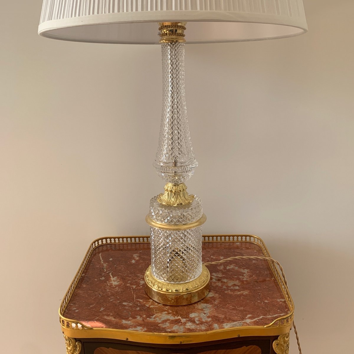 Crystal Lamp And Gilt Bronze-photo-4