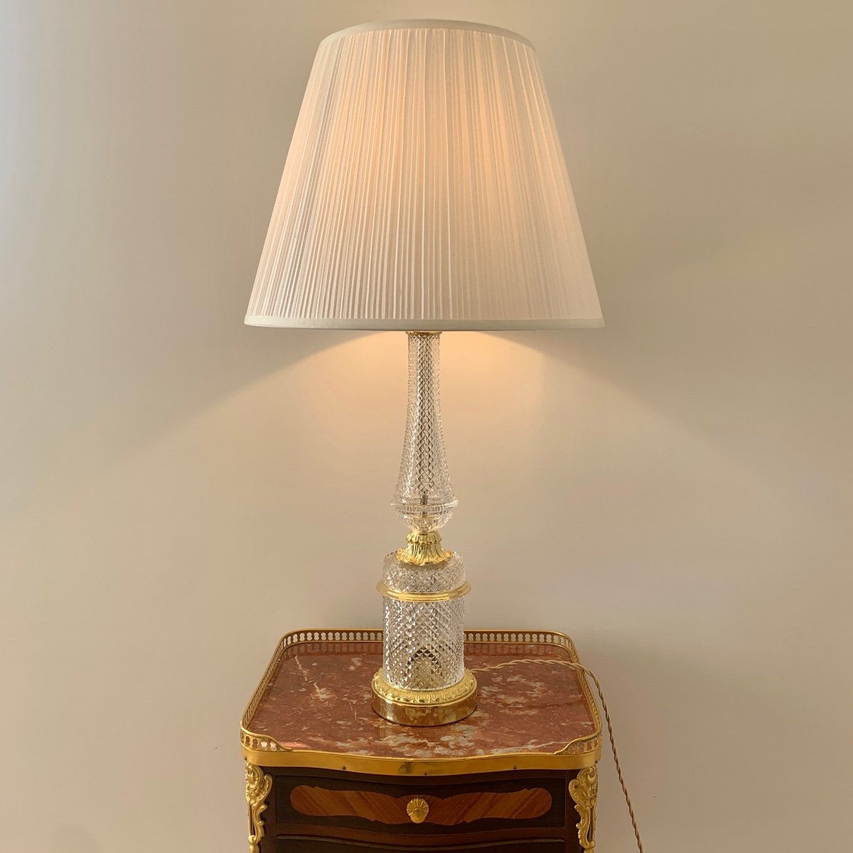 Crystal Lamp And Gilt Bronze