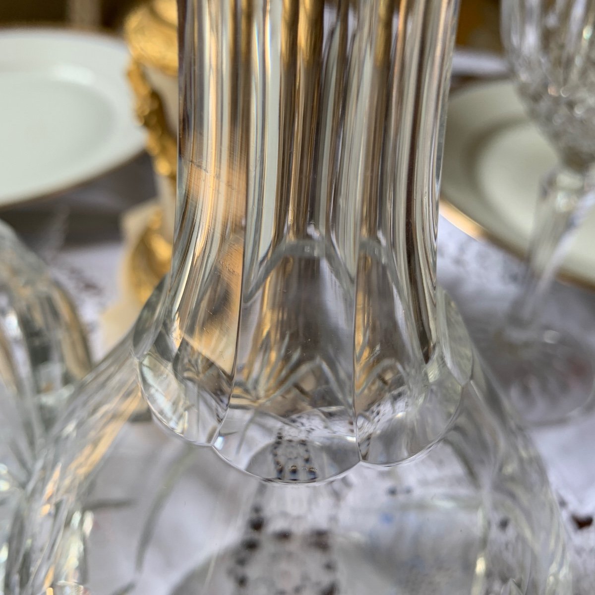 Pair Of Saint-louis Crystal Decanters-photo-4
