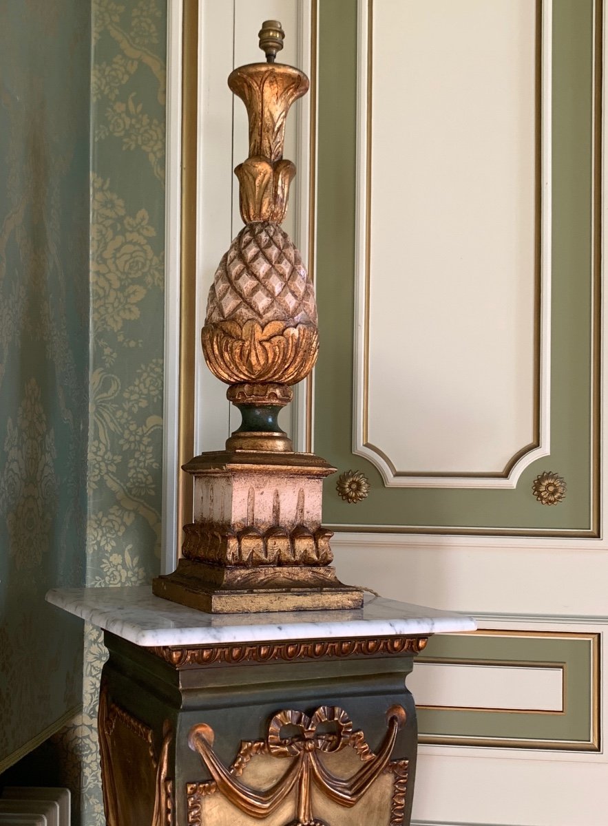 Grand Pied de Lampe Style Italien XXème Siècle-photo-1