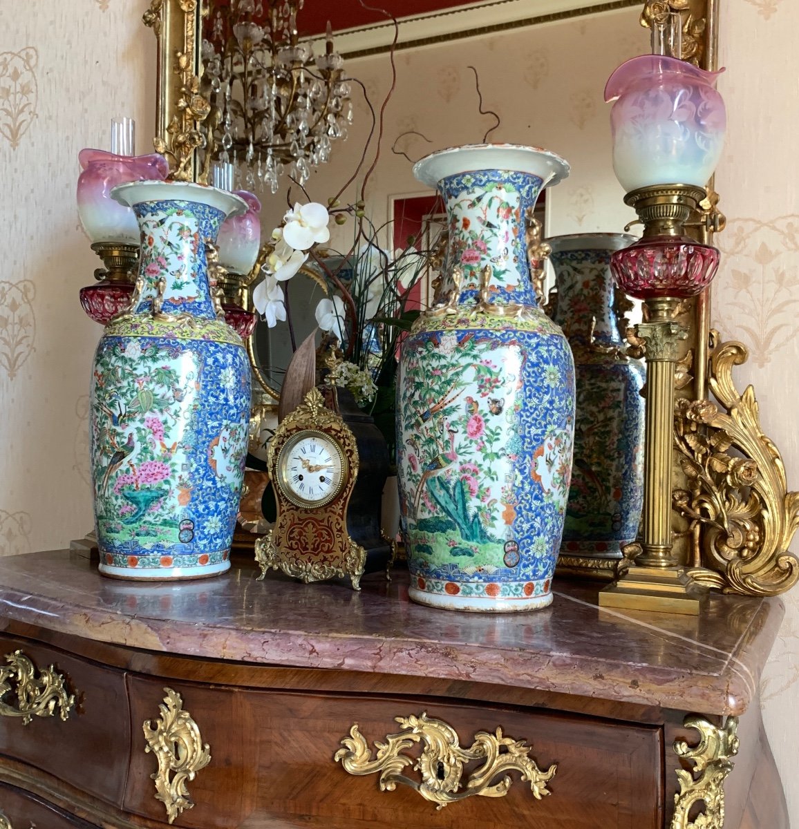 Paire De Vases Canton XIXe-photo-6