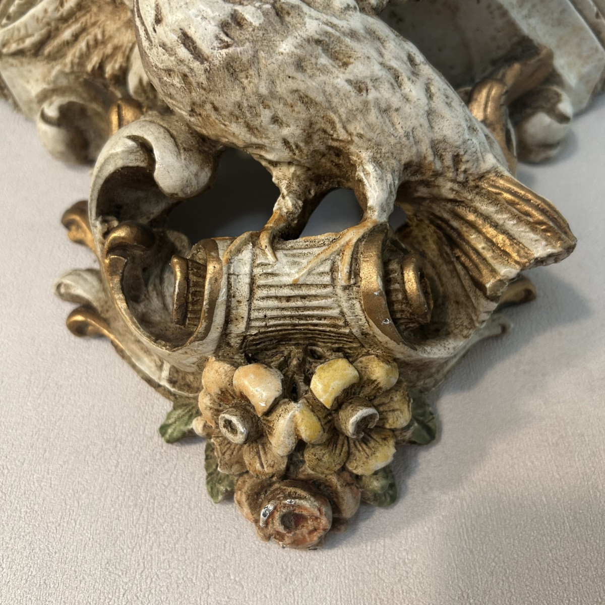 Paire de Consoles d'Appliques en Bois Sculpté XIXème Siècle -photo-3