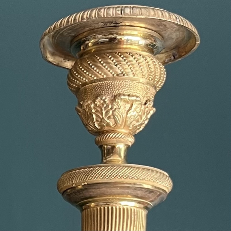 Paire de Bougeoirs - Flambeaux Époque  XIXème Siècle-photo-5